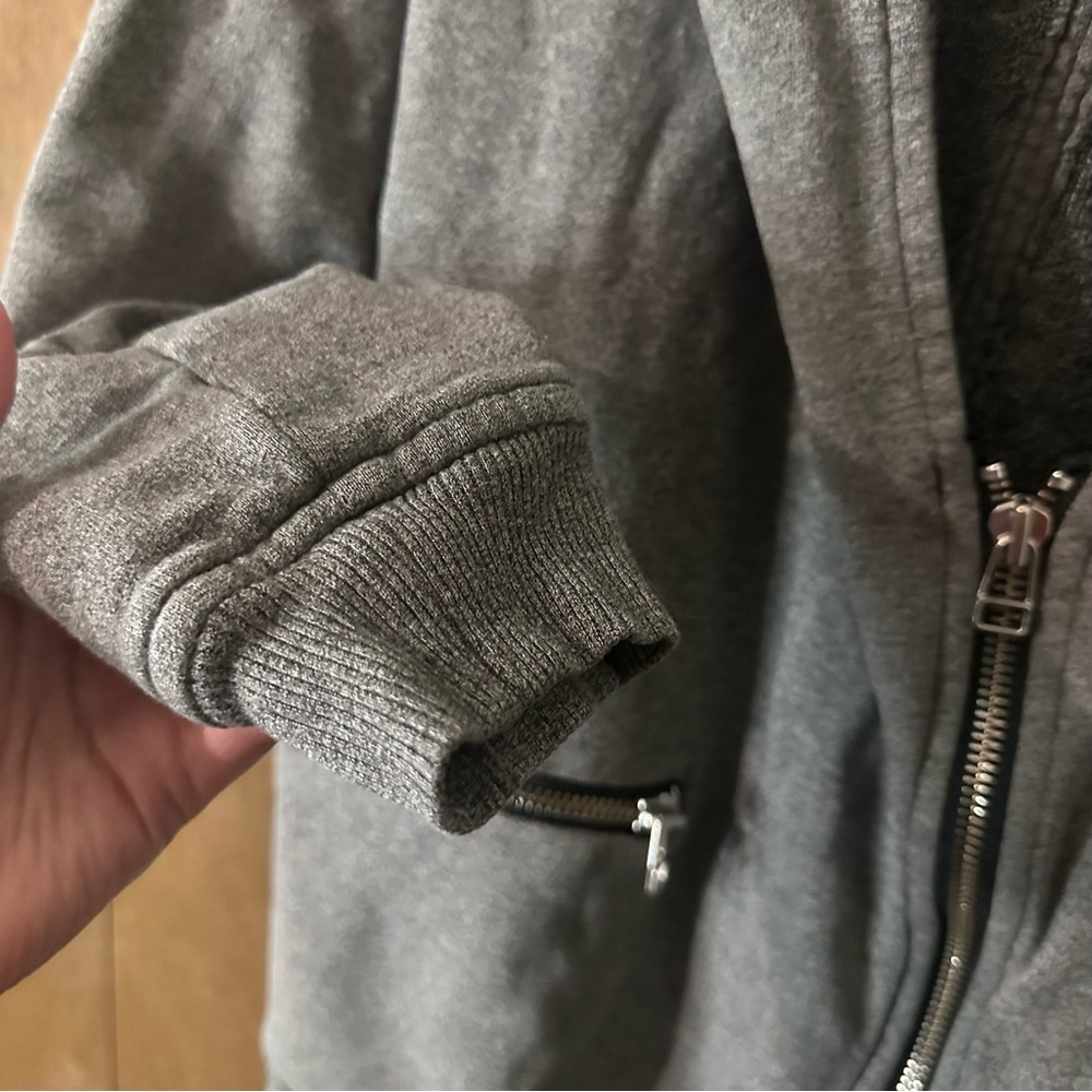 Aritzia Wilfred Free Grey Cocoon Rousseau Sweater Women Speckled Grey Cotton M - Picture 6 of 10